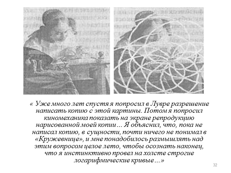 « Уже много лет спустя я попросил в Лувре разрешение написать копию с этой